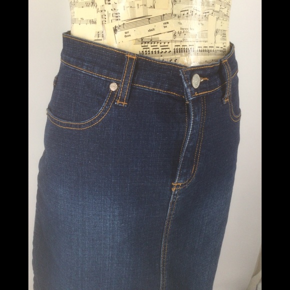 Neeso Jeans Size 5 Fit and Flare Jean Skirt 4% Spandex - Picture 7 of 10
